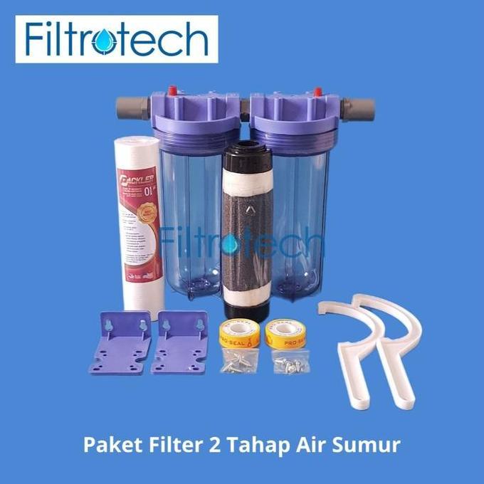 NEW - Paket Filter Air 2 Tahap Sumur 10 inch - Paket Housing Filter Air 2 Step Sumur