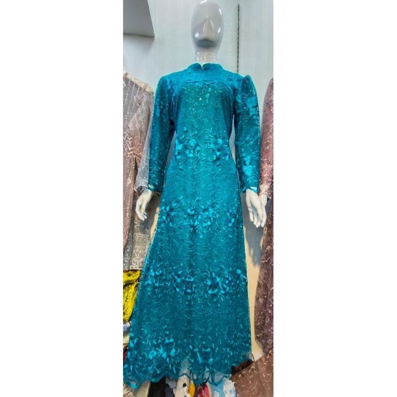 DISKON GAMIS BRUKAT AULIA MAHOGANY, MODEL TERBARU SR. 99008 / GAMIS PESTA SULTAN / GAMIS IMPORT PREM