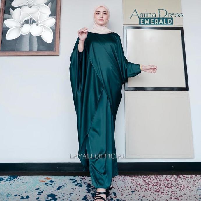 Layali - Amina Dress Silky Kaftan Kondangan By Layali