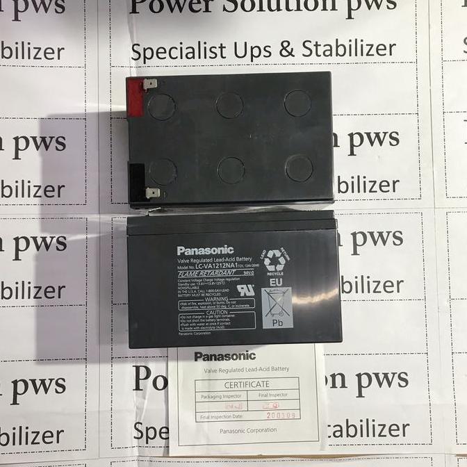 BATTERY PANASONIC 12V 12AH aki Baterai kering Panasonic 12V 12Ah