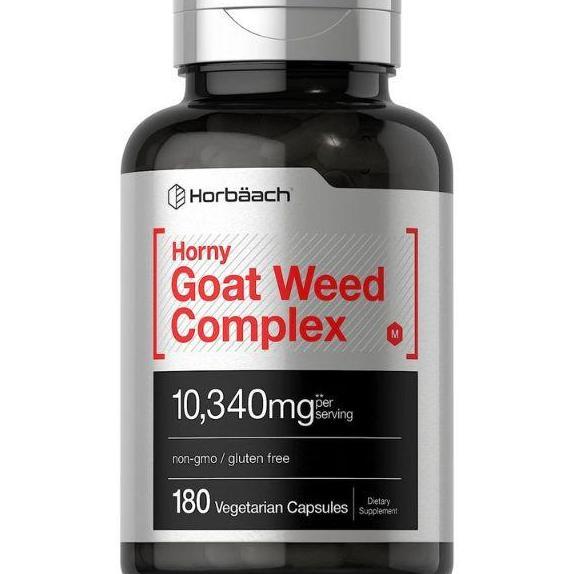 Horbaach Horny Goat Weed Complex 10,340 mg with Tribulus, Maca, Yohimbe, and L-Arginine 180 Vegetari