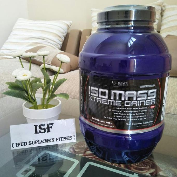 ULTIMATE NUTRITION ISO MASS XTREME GAINER ECER 2 LB PENAMBAH BB ORIGINAL DAN TERPERCAYA