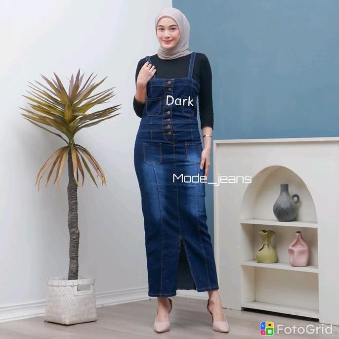 Willply Overal Delila Panjang Jeans Wanita//Overal Panjang Wanita Murah Denim