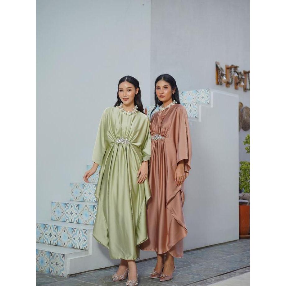 Murah Miss Nomi - Amaliaaa Kaftan Modern Gamis Wanita Daster Aesthetic Baju Lebaran Couple Shimer Sw