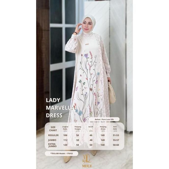 Murah Baju gamis wanita muslim Lady Marvella  Dress by MDLY Non COD