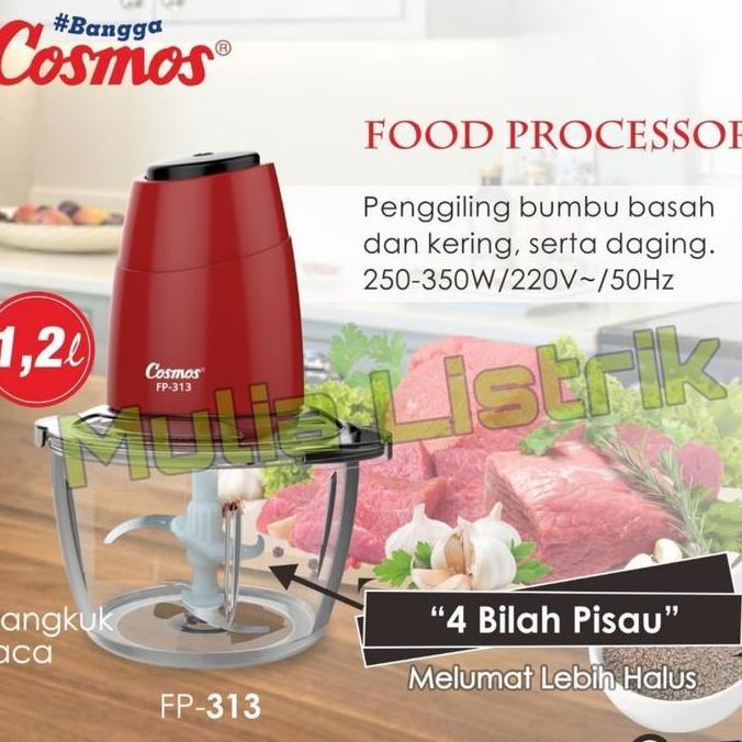 Choper daging blender daging Cosmos FP313 1.2L