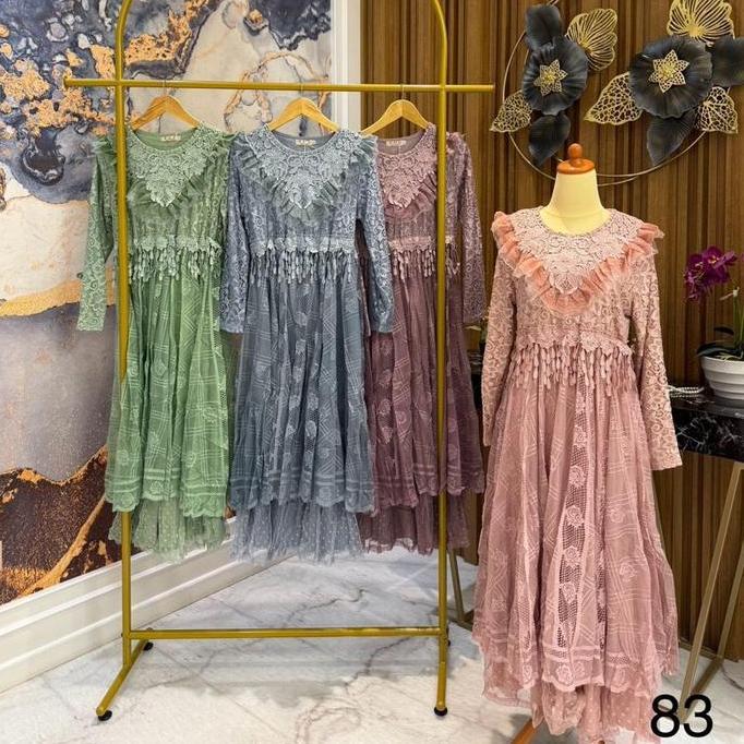 Murah Gamis tutu 83 Muslim Wanita Dress Pesta Dewasa Non COD