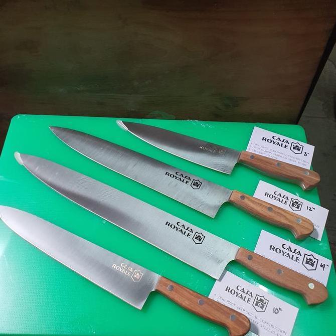 Pisau Chef Deluxe CASA ROYALE (IWASAKA) gagang Kayu 8" 10" 12" 14 inch