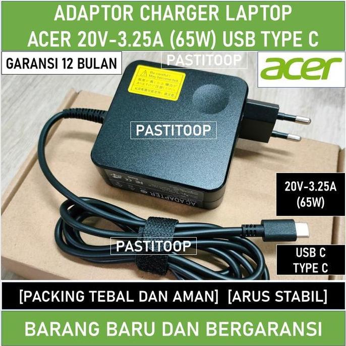 Ready Adaptor Charger Acer Swift GO 14 AMD Ryzen 5 7530U 65W Type C Ori