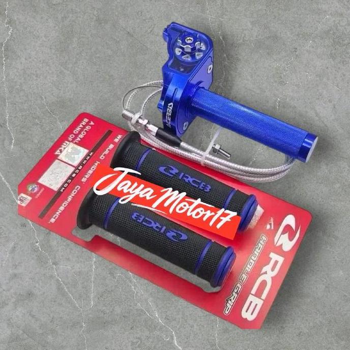 Paket Gas Spontan Acerbis V2 Plus 1 Kabel + Handgrip RCB HG55 Original + Jalu Stang Cnc Universal pa