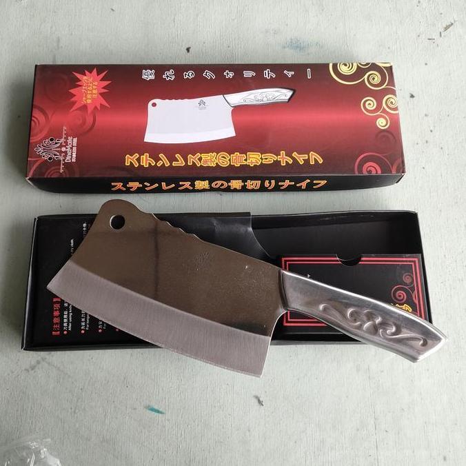 Pisau Daging/GOLOK/Pisau Tulang/Pisau Golok Daging Gagang Stainless