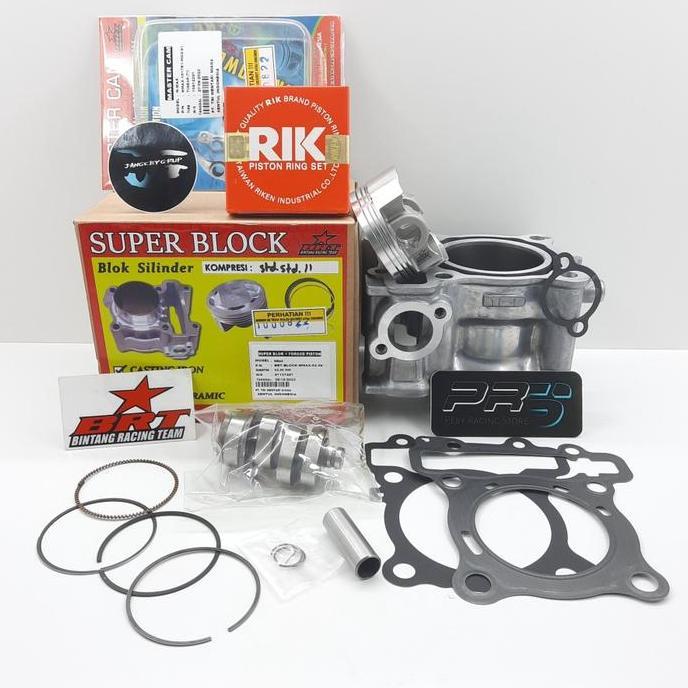 PAKET BORE UP BRT 2 NMAX AEROX LEXI BLOK PISTON BRT CASTING IRON