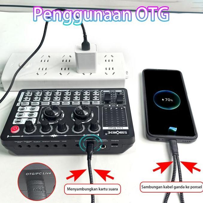 DS287 - Siborie OTG Kabel Konversi / Kabel Langsung Kartu Suara for iPhone android