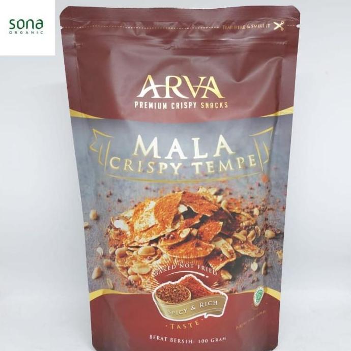 Arva Keripik Tempe Crispy Mala 100g - Non MSG