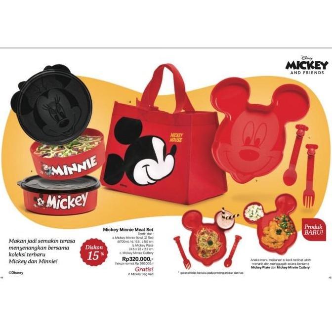 Tupperware Minnie Lunch Set mickey free tas tempat bekal makan anak