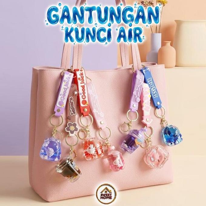 NAKAHARA Gantungan Kunci Karakter Led Lampu Lucu dan Gantungan Kunci Air Tas Gantungan Kunci Karakte