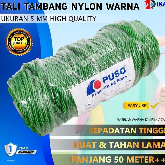 NAKATEKNO Promo Termurah Tali Tambang 5mm per roll Tali Nylon Nilon / Tali Layangan Tali Tambang Pla