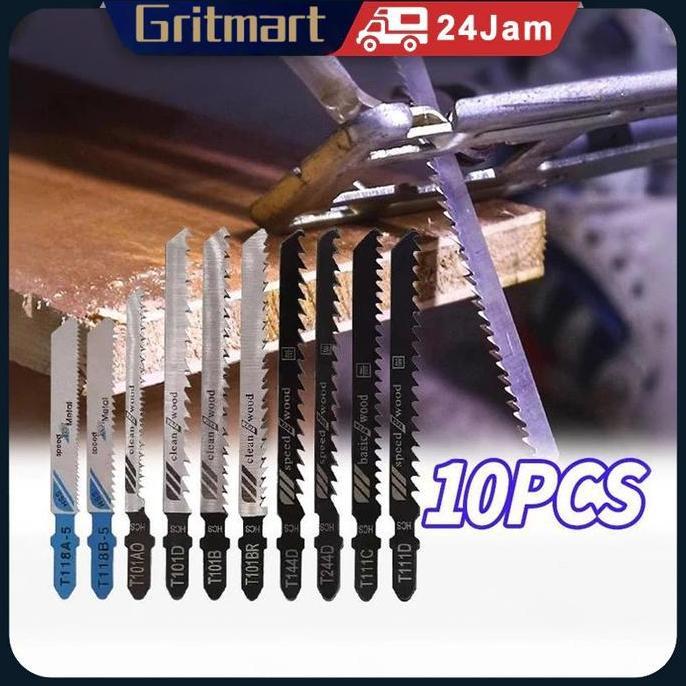 NAKAHARA 10pcs Mata gergaji Kayu Reciprocating Jigsaw Mata Gergaji Jigsaw PVC Jig Saw Blade Ukir Woo