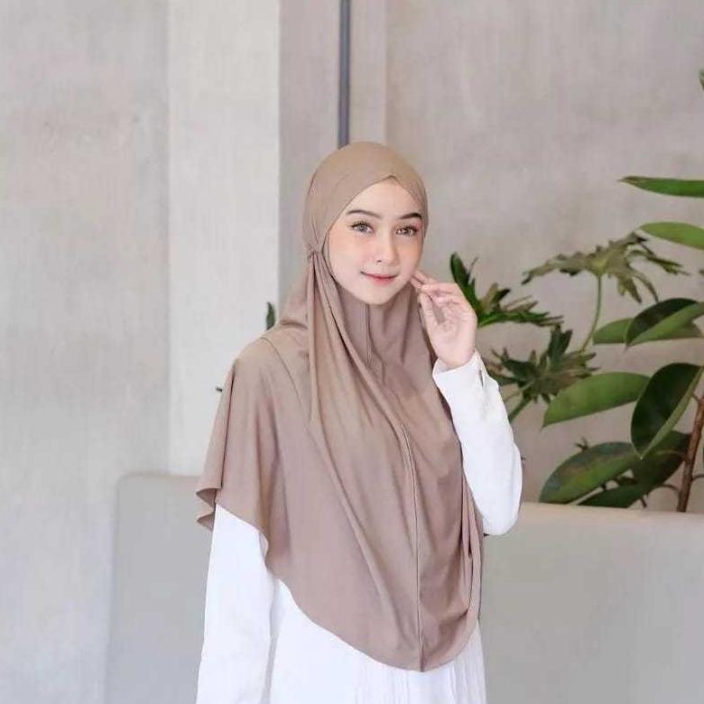 HABISIN STOK By assalam - 88RB dpt 7pcs bergo jersey jilbab instan maryam kerudung hijab sport volly
