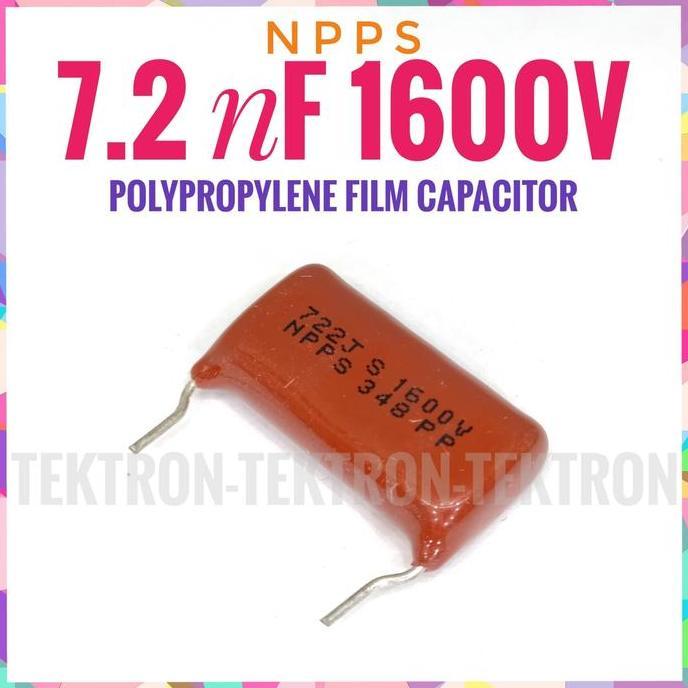 (1) NPPS 7.2nF 1600V Polypropylene Film Capacitor 722 tek70n Kualitas Baik