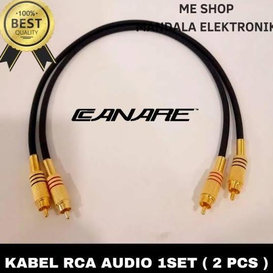 Baru (1) Kabel jack RCA pendek - kabel canare rca gold Set iwame3 Ayo Beli