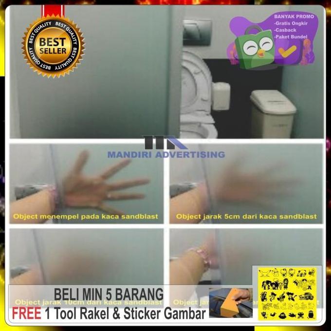 stiker kaca sandblast/stiker kaca es/stiker buram Lebar 150cm