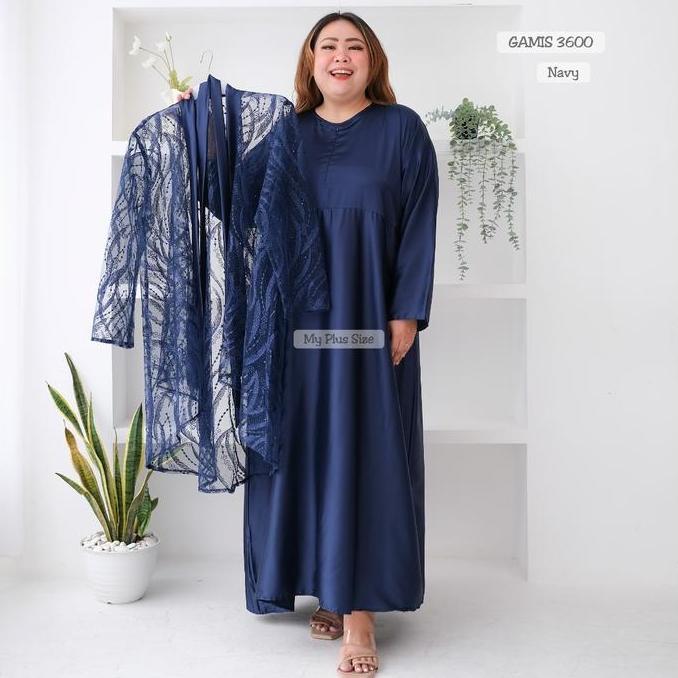Murah Gamis Outer Tile Mutiara Jumbo 3600, Ld 130 & 142 cm Non COD