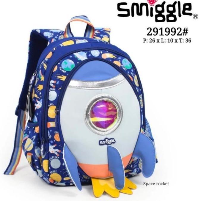 Tas Smiggle Ori Space Roket backpack/ tas ransel anak Tk/ kado
