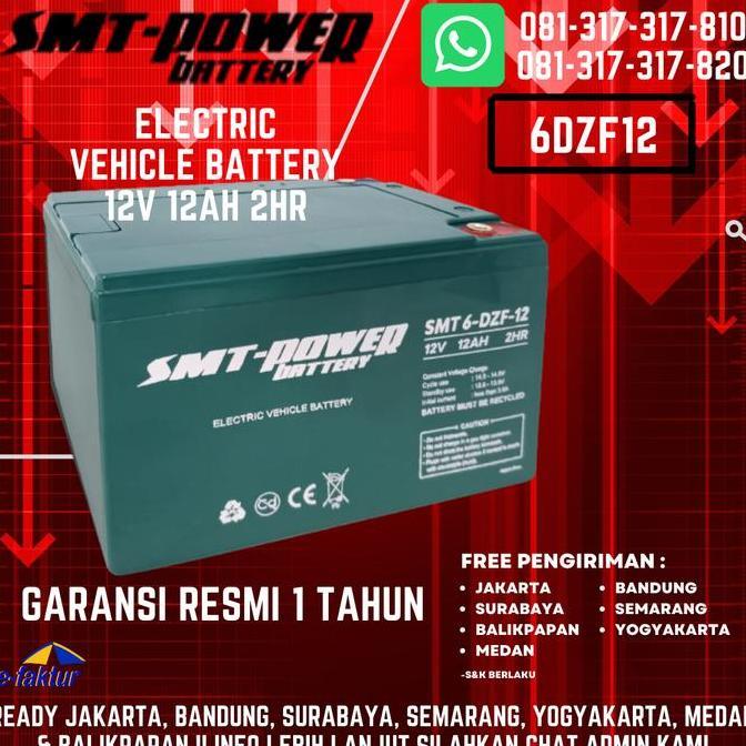 TERBARU - AKI KERING BATERAI SEPEDA LISTRIK SELIS MR JACKIE 12V 12AH / SMT6DZF12
