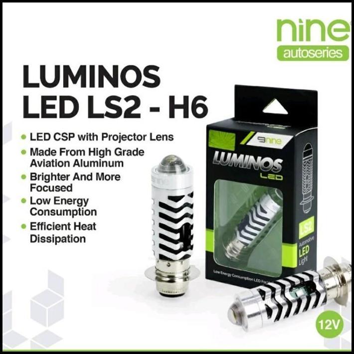 TERLARIS LAMPU LED DEPAN MOTOR H6 LS2 LUMINOS LASER HI LOW  DC DOUBLE VARIO KARBU TEHNO 110 OLD 125 