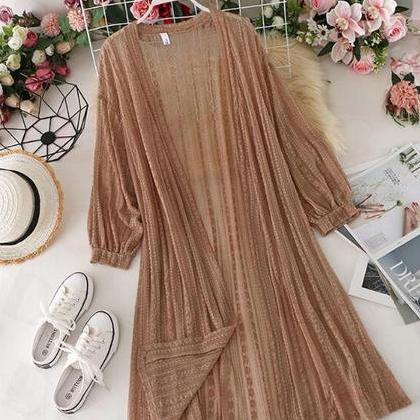 Murah Outer Panjang Jasmine Cardigan Lace busana pantai [911] Non COD