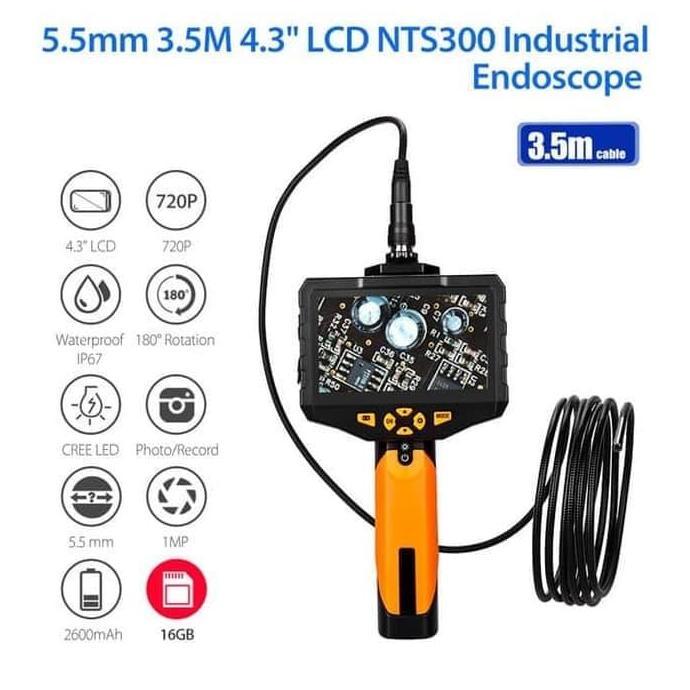 Endoscope Borescope Camera NTS 300/NTS-300/NTS300 Kabel 15M dan 5M (TERBAIK) (TERBARU) (TERMURAH)