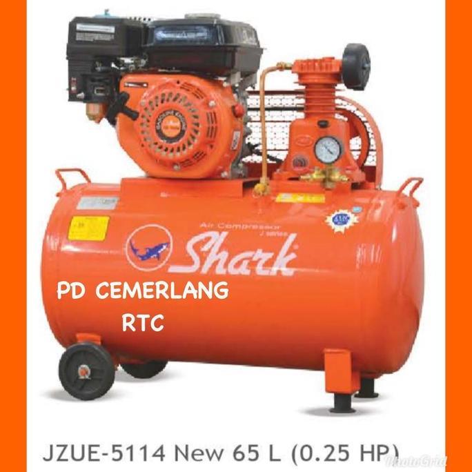 Murah Kompresor Angin Shark Bensin 1/4 Pk Tangki 65 Liter