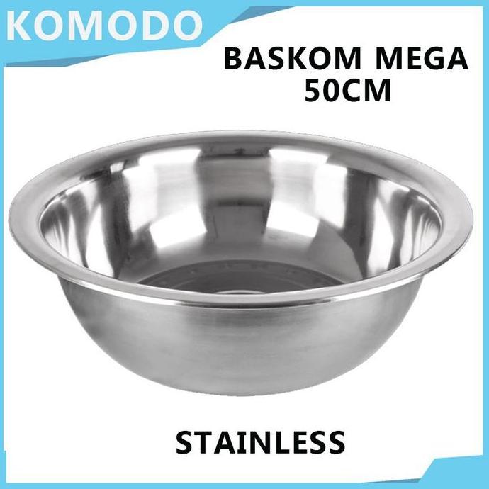 BASKOM STAINLESS BESAR / BASKOM JUMBO / BASKOM MEGA KOMODO 50 CM MS