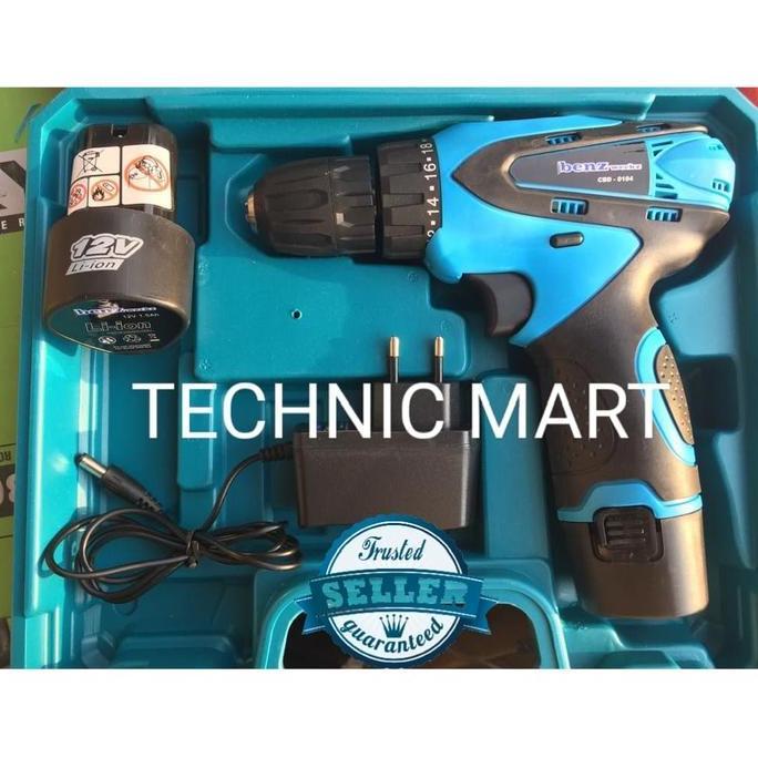 Spesial Mesin Bor Baterai Benz 12V Cbd-0104 / Cordless Drill 12V