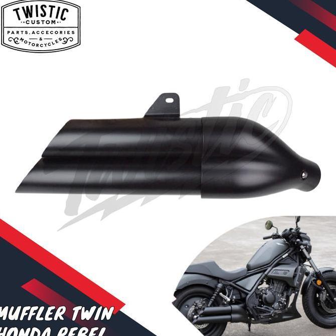 Knalpot Muffler Twin Double Motor Honda Rebel 500 Bobber Custom Pnp Ready
