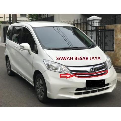 List Lis Moulding Garnish Chrome Grille Grill Gril Depan Bagian Bawah Honda Freed 2012 2013 2014 Ori