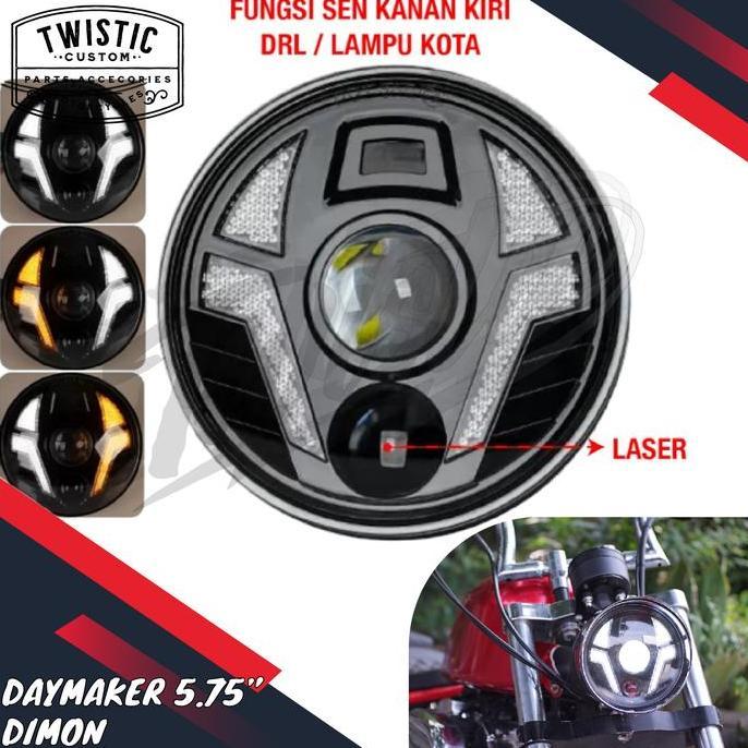 Daymaker 5.75 Inch Dimon Lampu Led Motor W175 W250 Benelli Evo 200 Patagonian Eagle 250 Harley Keewa