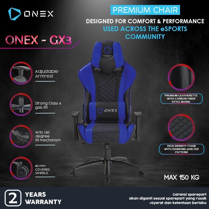 Onex Gx3 Premium Quality Gaming Chair Kursi Gaming Kursi Youtuber Kit