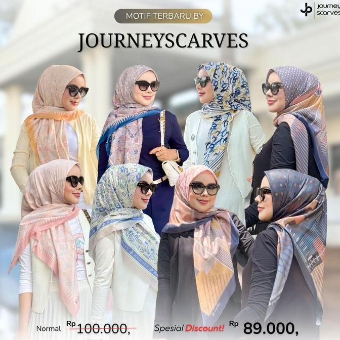 Journey Scarves Reguler Terbaru Jilbab Square Bahan Voal Ultrafine Shiny