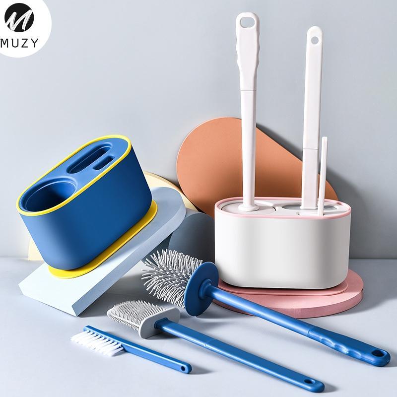 Muzy Sikat Toilet Silikon 3 In 1 Sikat Fleksibel Wc Sikat Pembersih Kamar Mandi Silicone Sikat Wc Si
