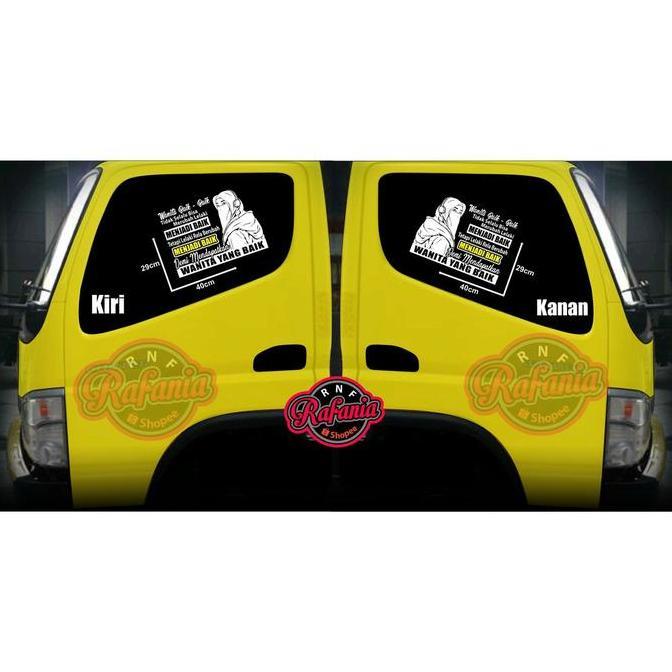 Thebest- STICKER SKOTLET KACA PINTU/BODY MOBIL TRUCK/PICK UP/L300 WANITA BAIK -