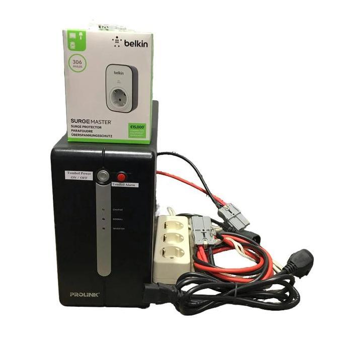 PROLINK UPS Modif PRO 1200S With AVR Kapasitas 1200Va 720W dengan Baterai Eksternal 12VDC 32AH ~ 200