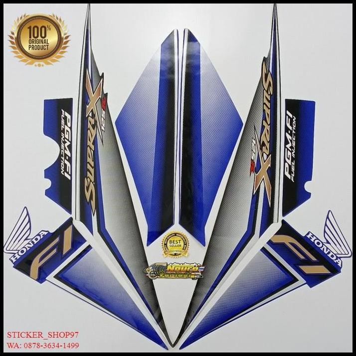 DISKON (ORI) STRIPING HONDA SUPRA X 125 R 2009 2010 PGM FI  BIRU BERKUALITAS 