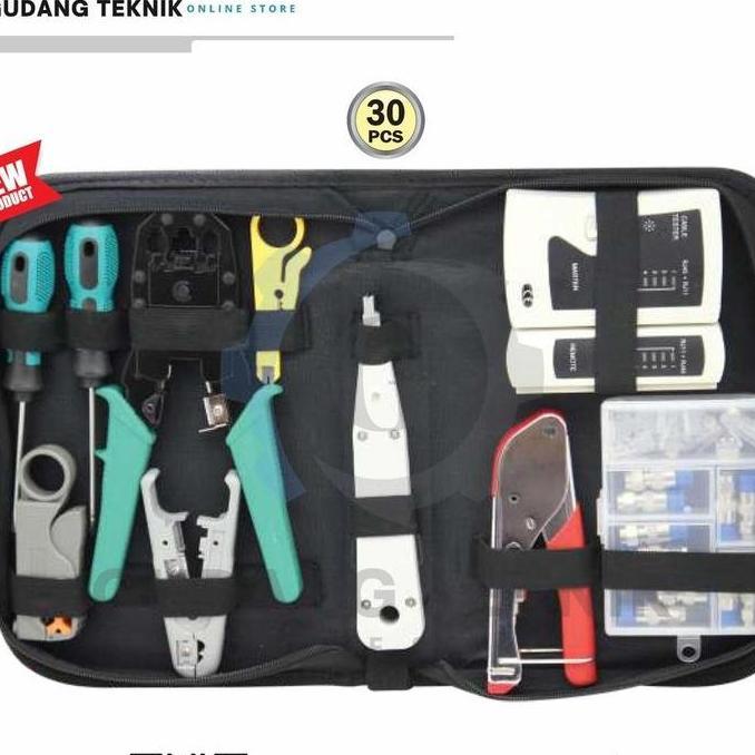 REZORHA Tool Set Network 30 PCS ALDO 630 / Peralatan Instalasi Jaringan ALDO 630 - Kunci Tool Set Ja