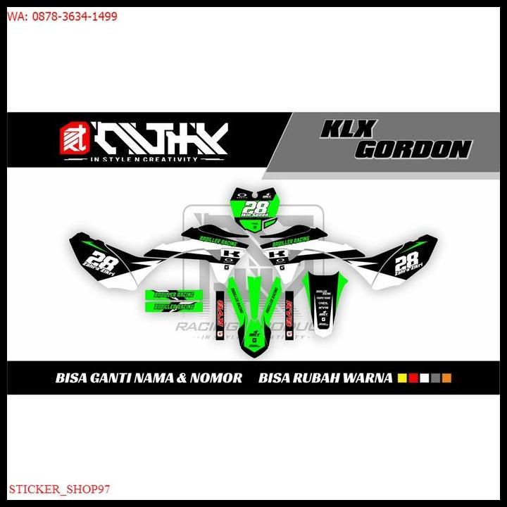 TERLARIS PREMIUM DECAL KLX GORDON HIJAU SPORTY 