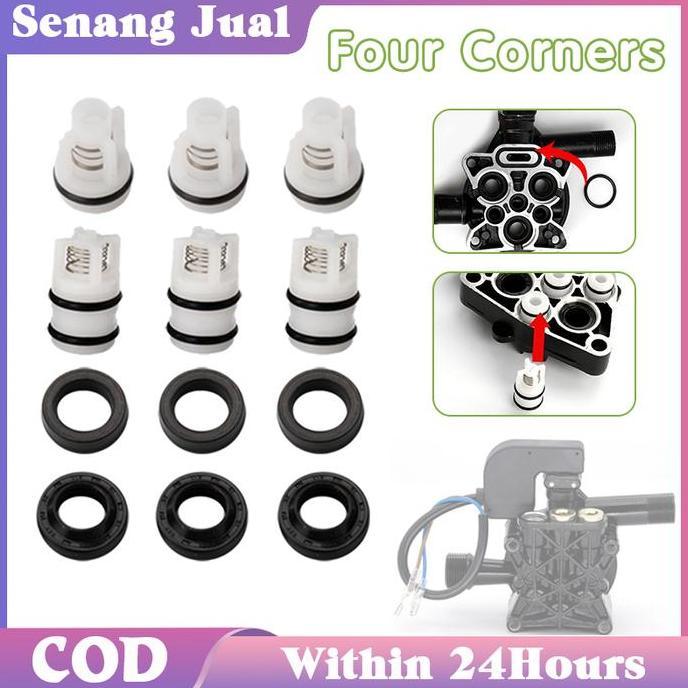 REZORHA 12pcs Seal Valve Jet Cleaner Klep Jet Cleaner High Pressure Inlet Valve Outlet Valve Jet Cle