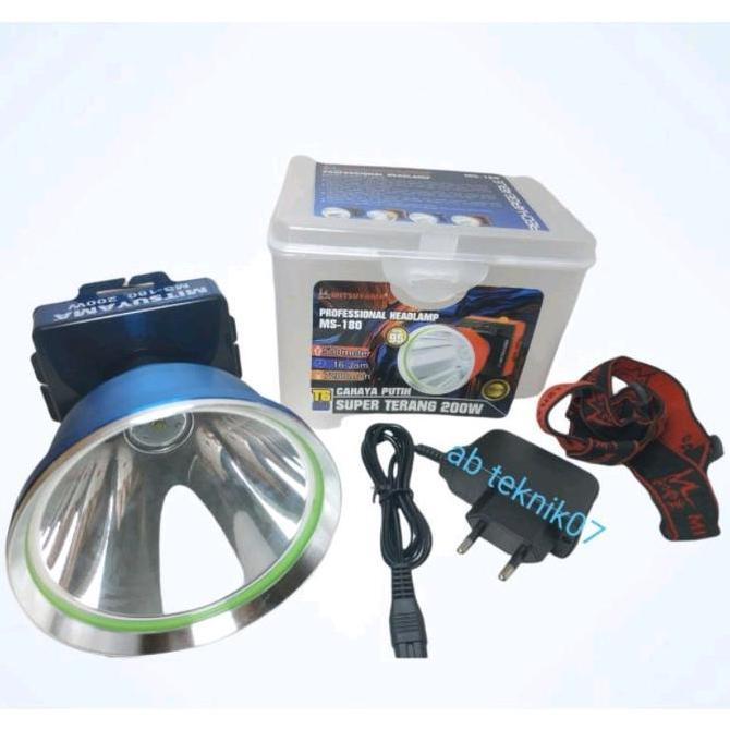 Sale Senter Kepala 200 Watt Mitsuyama Ms 180 Cahaya Putih