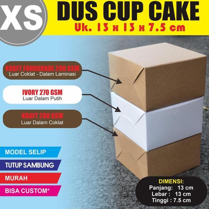 13x13x7,5 cm | Kotak Snack Cup Cake Box Pudding Zuppa Soup Take Away