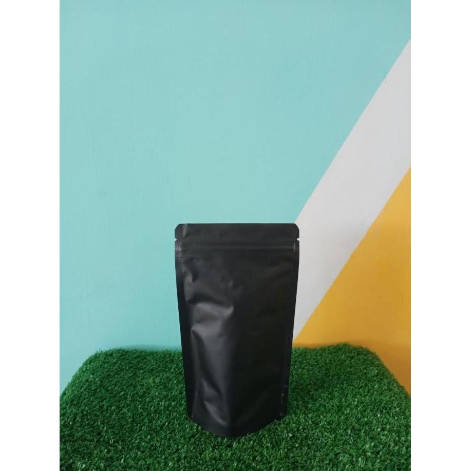 Plastik standing pouch full aluminium foil 10 x 17/10x17 klip berdiri